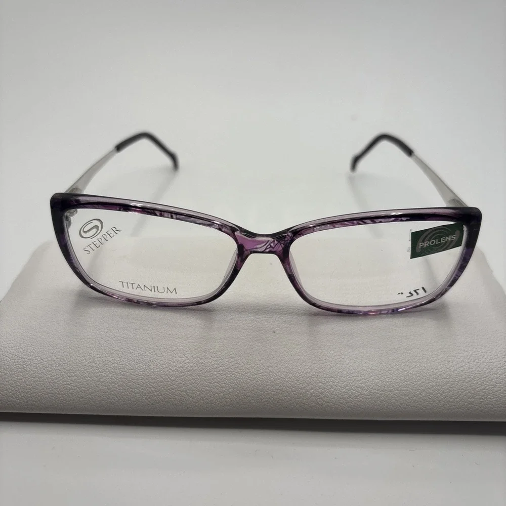 NEW STEPPER SI-30075 F880 PURPLE TITANIUM EYEGLASSES FRAME 52-14-135MM #457